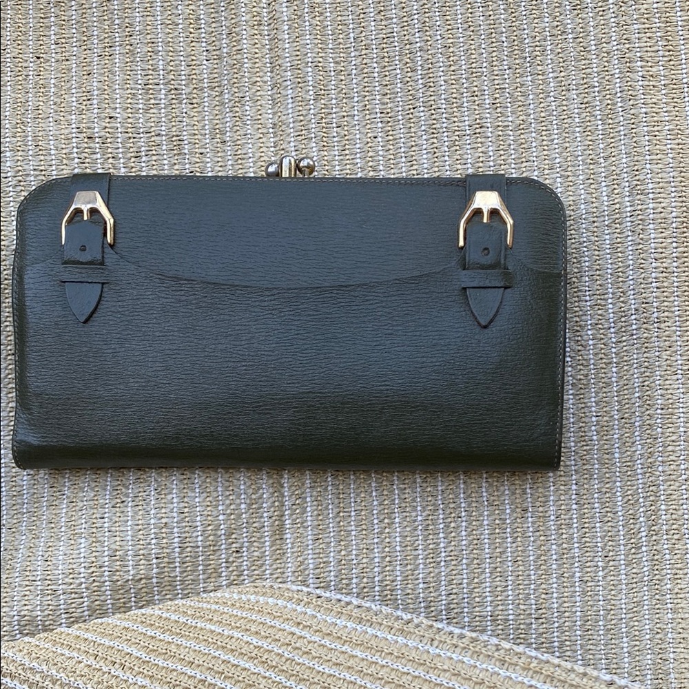 baronet vintage Green Elegant Black Women's Clutch wallet
